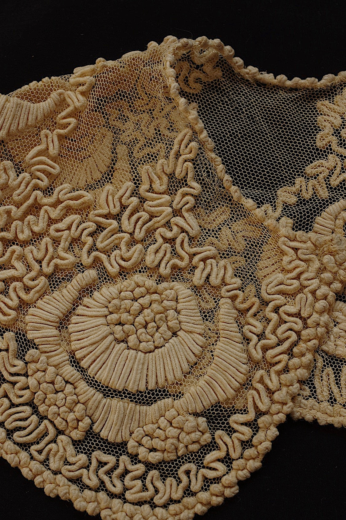 アンティークレース dentelle ancienne ボネ、襟