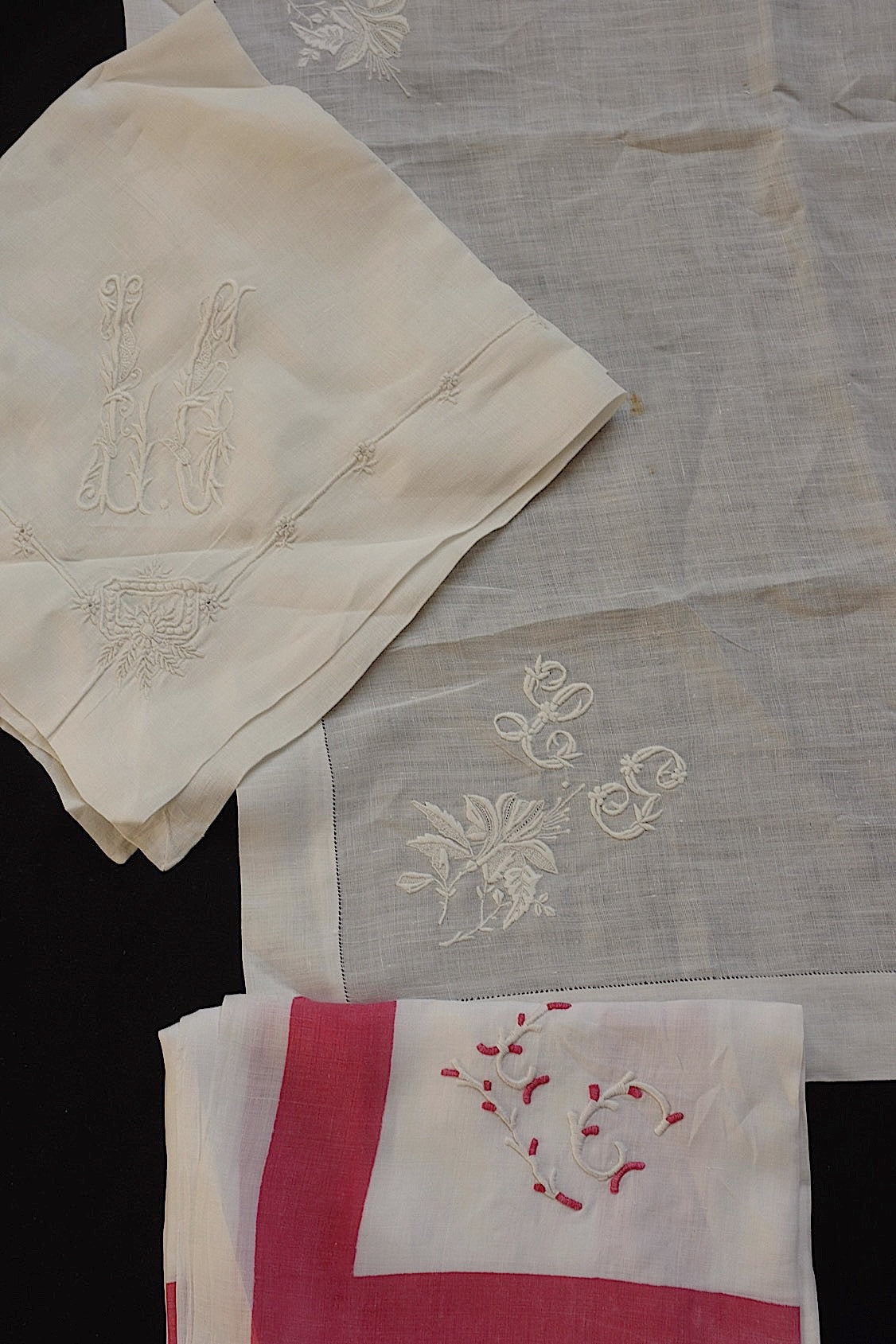 アンティークレース dentelle ancienne ハンカチ3種