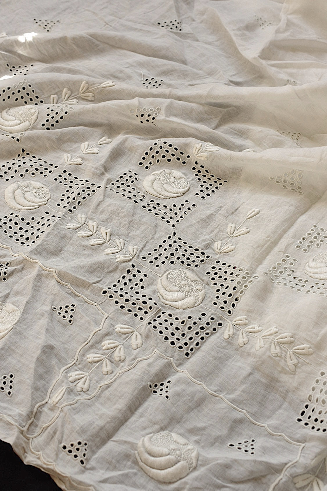 アンティークレース dentelle ancienne  刺繍生地