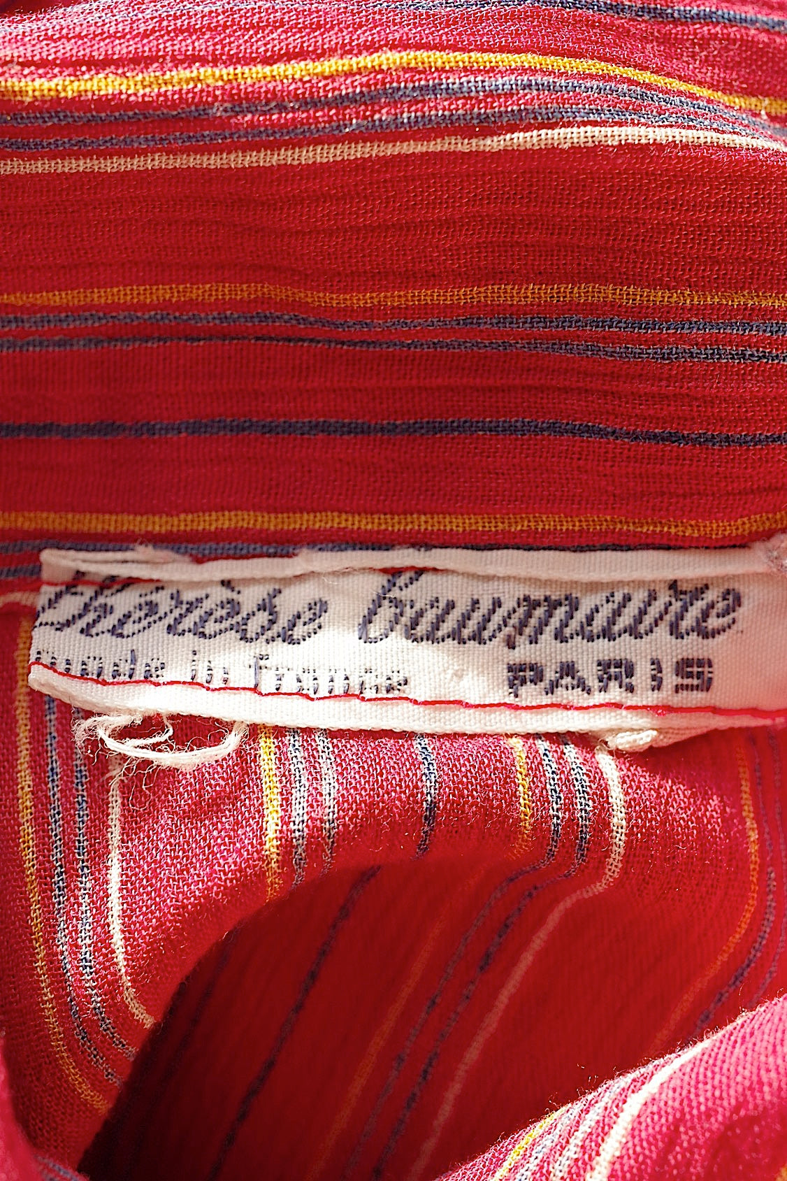 ヴィンテージブラウス vêtement vintage rouge .FR A Ll'EPOQUE