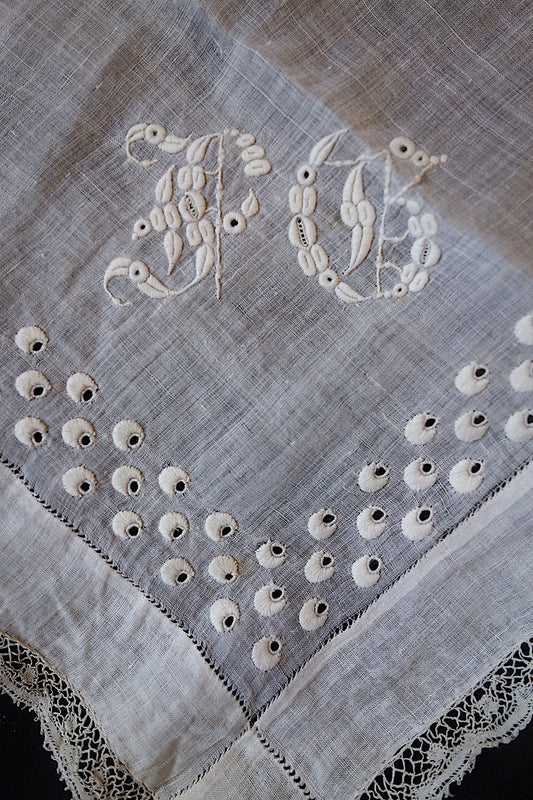 アンティークレース ハンカチ2枚