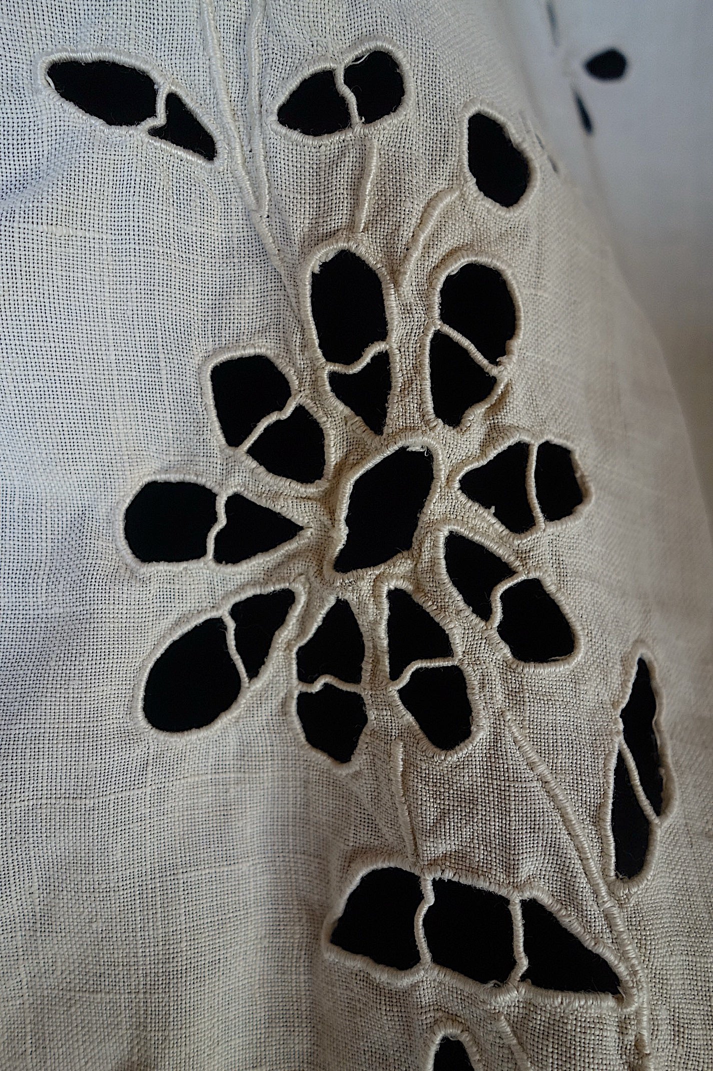 アンティーク刺繍 クロス カーテン