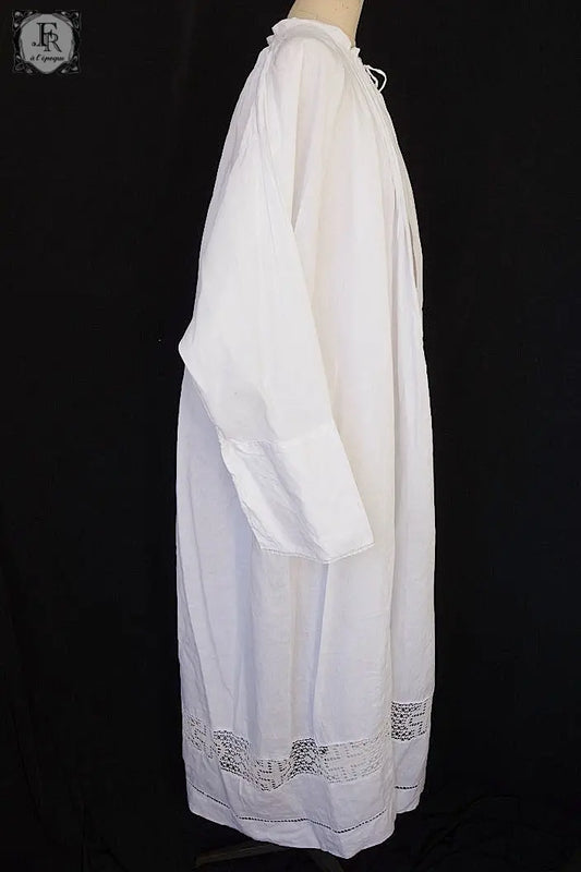 アンティーク司祭チュニック antique aube Church Smock2 .FR a l'epoque
