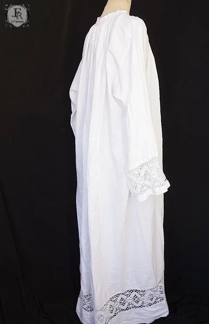 アンティーク司祭チュニック antique aube Church Smock3 .FR a l'epoque