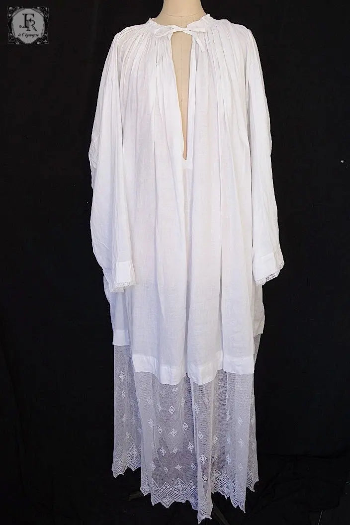 アンティーク司祭チュニック antique aube Church Smock4 .FR a l'epoque