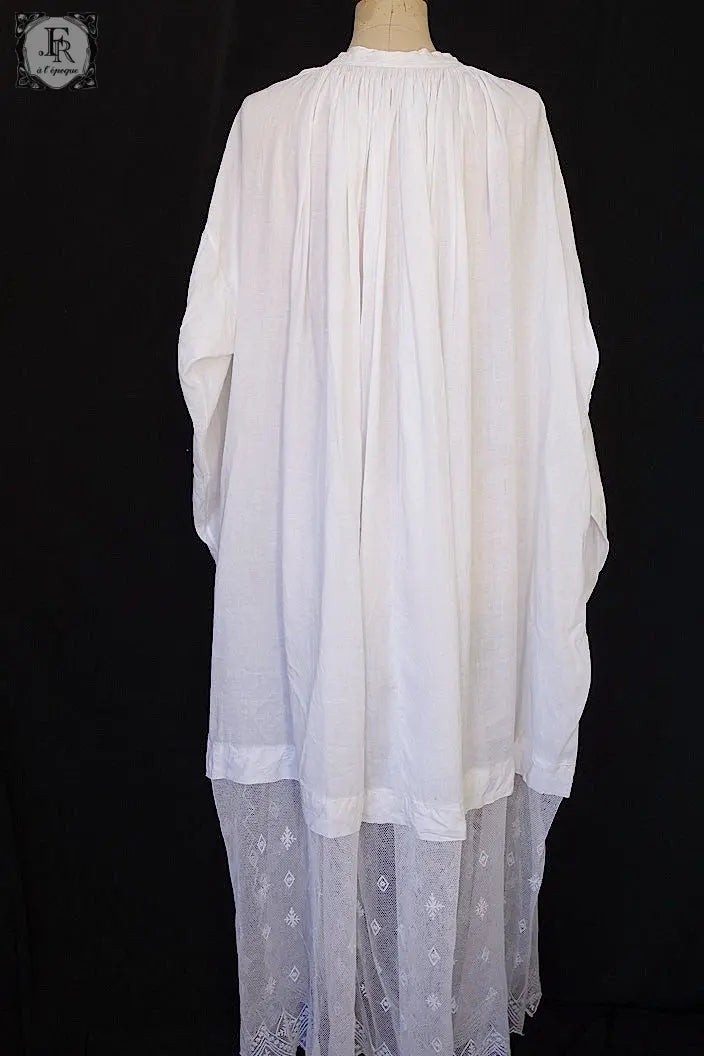 アンティーク司祭チュニック antique aube Church Smock4 .FR a l'epoque