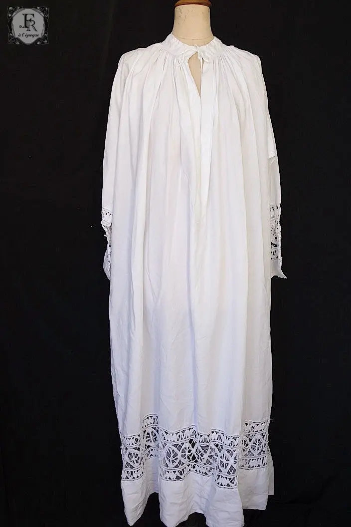 アンティーク司祭チュニック antique aube Church Smock5 .FR a l'epoque