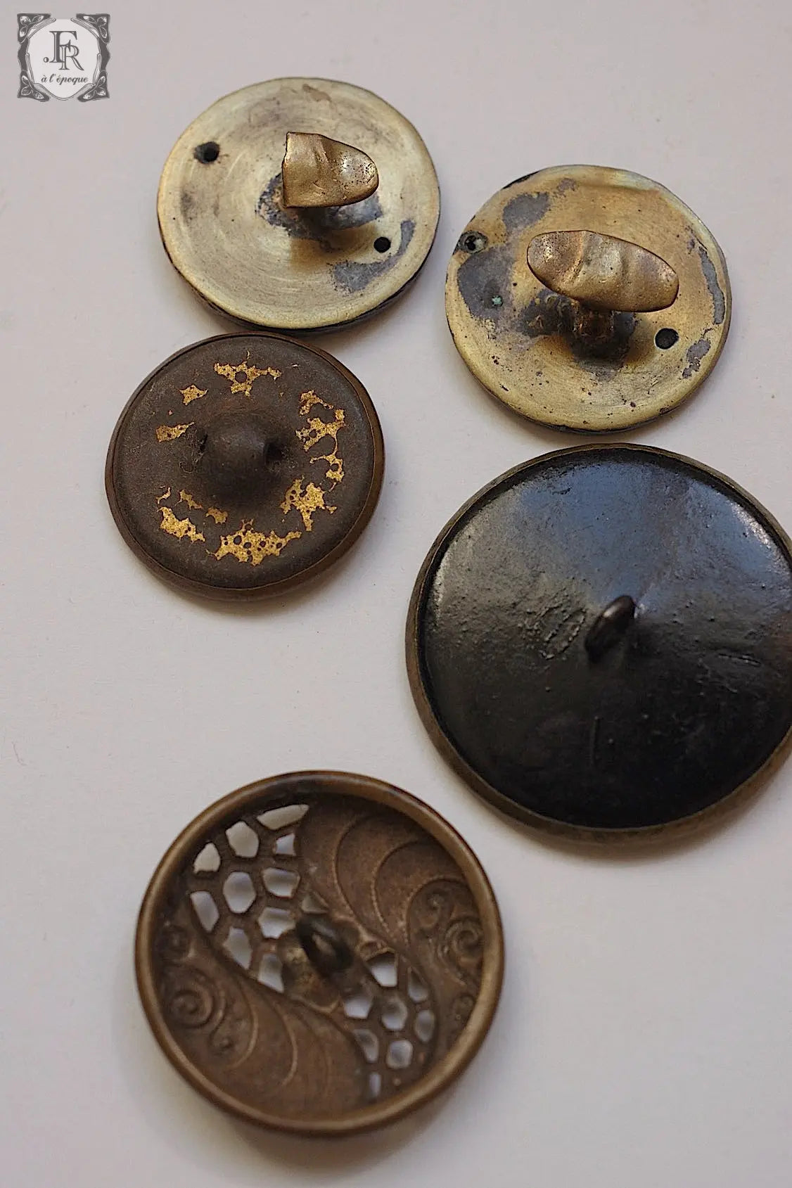 アンティークボタン antique boutons lots2 .FR a l'epoque