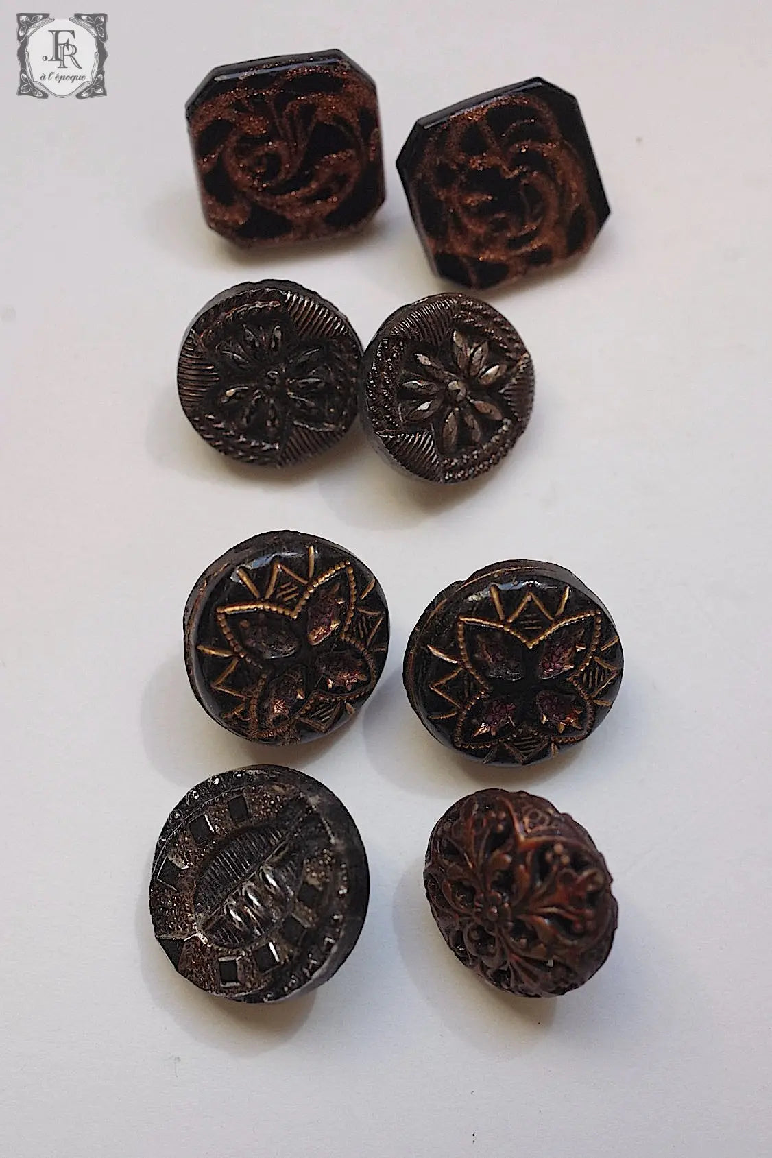 アンティークボタン antique boutons lots4 .FR a l'epoque