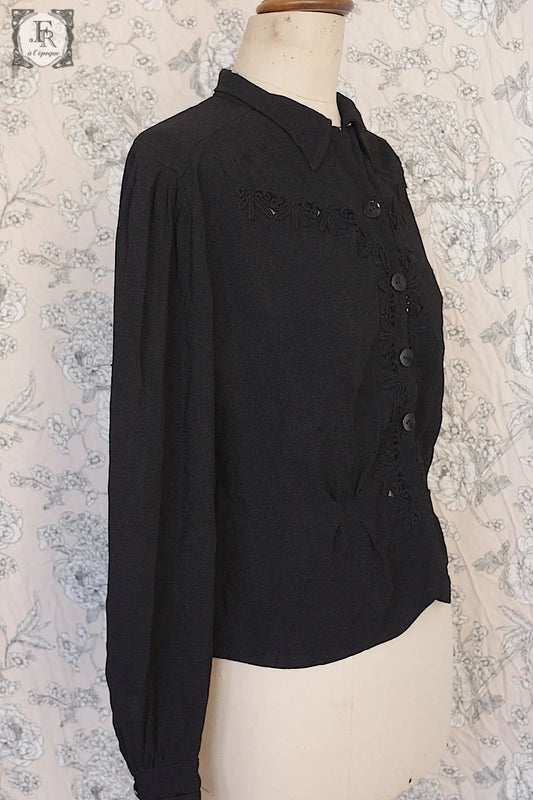 アンティークトップス antique chemisier くろ .FR a l'epoque