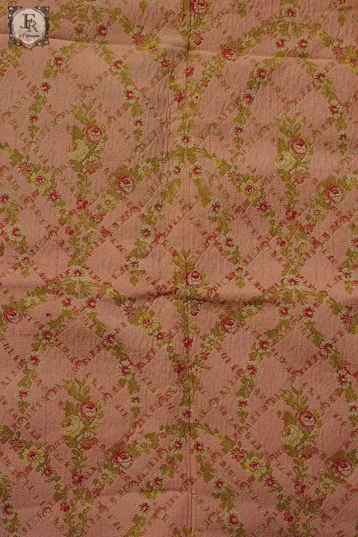 アンティーク生地 antique cloth インテリアクロス ピンク .FR a l'epoque