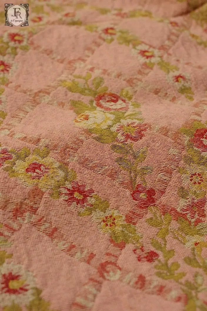 アンティーク生地 antique cloth インテリアクロス ピンク .FR a l'epoque