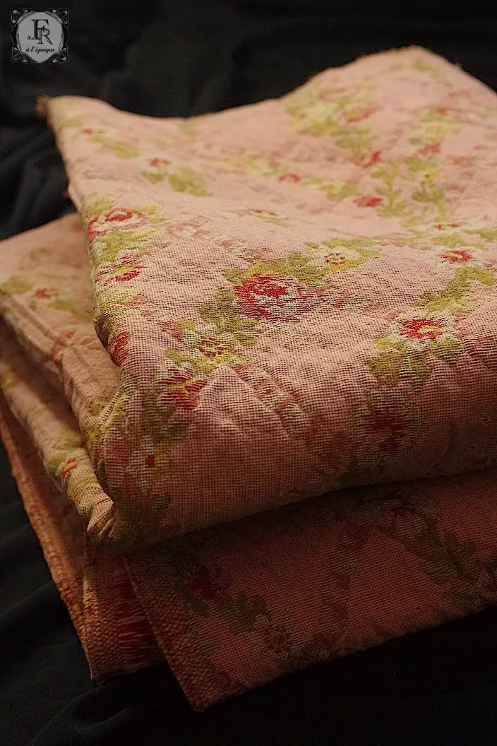 アンティーク生地 antique cloth インテリアクロス ピンク .FR a l'epoque