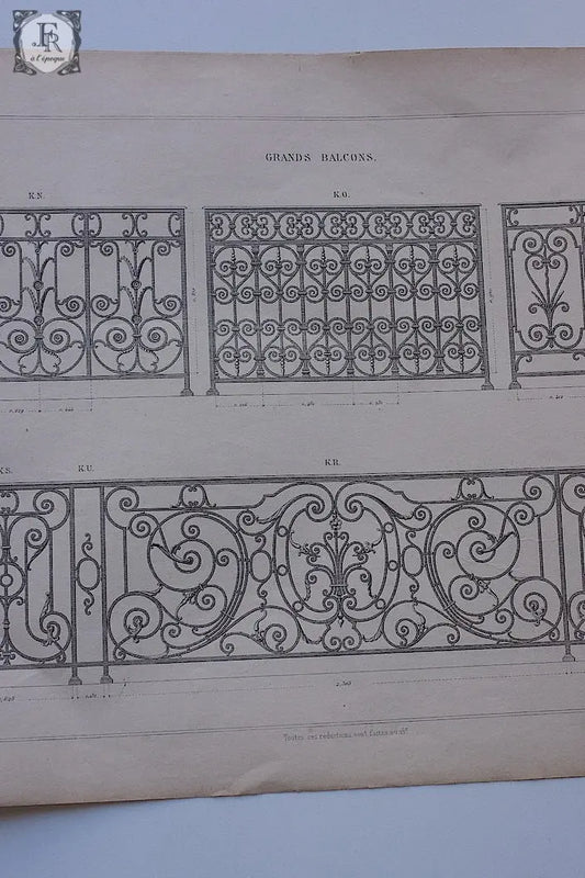 アンティーク紙 antique documents 図案セット .FR a l'epoque