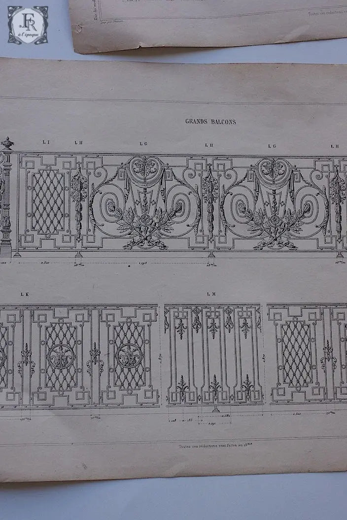 アンティーク紙  antique documents 図案セット .FR a l'epoque