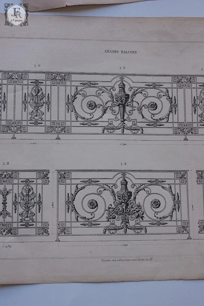 アンティーク紙  antique documents 図案セット .FR a l'epoque