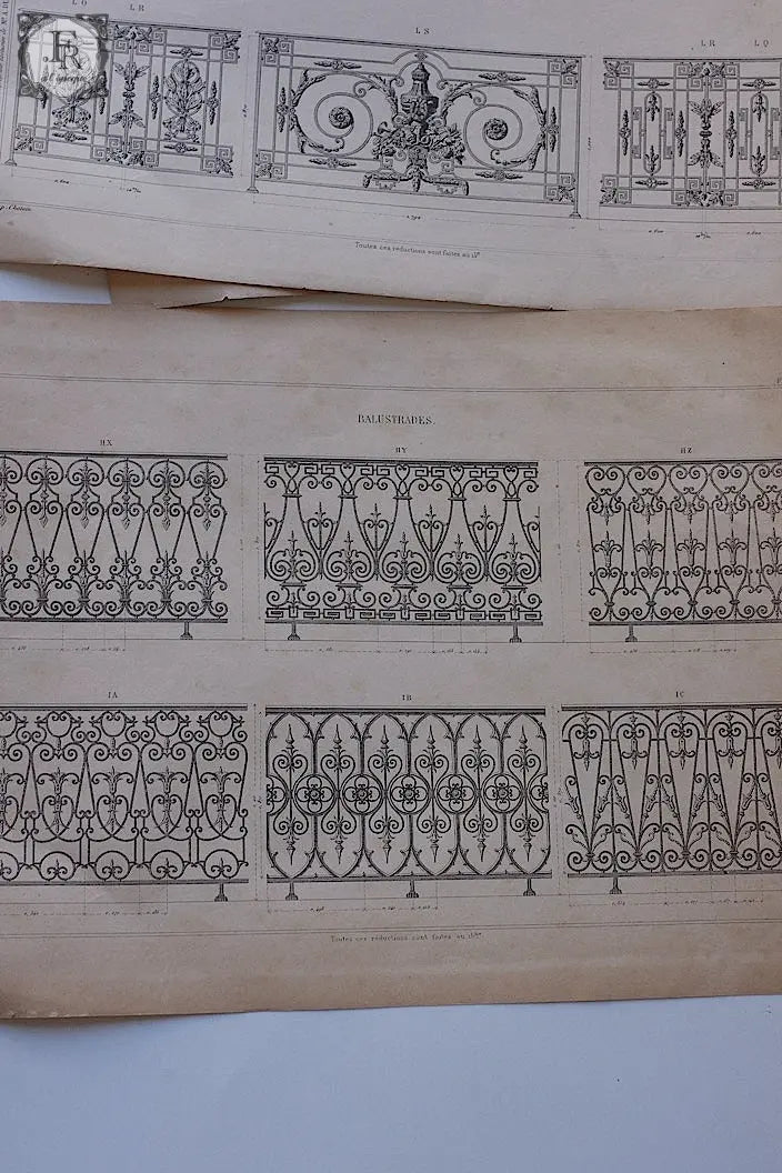アンティーク紙  antique documents 図案セット .FR a l'epoque