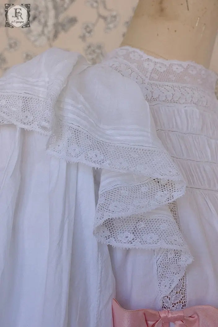 アンティークコットンワンピース antique dress .FR a l'epoque