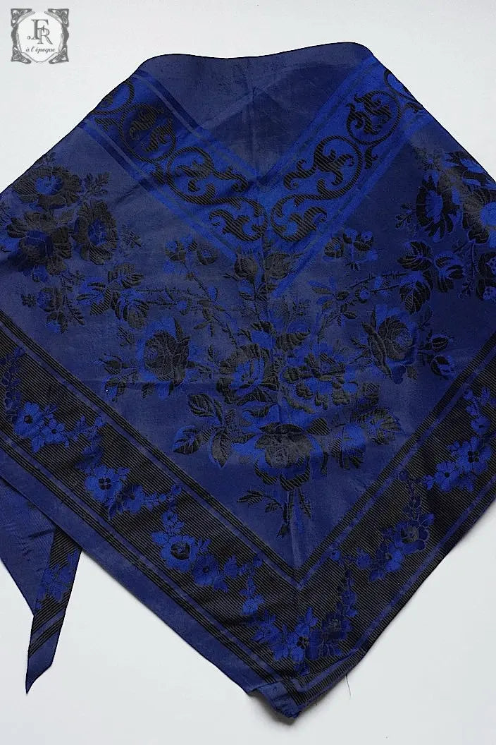 アンティークショール antique fichu  ブルー .FR a l'epoque