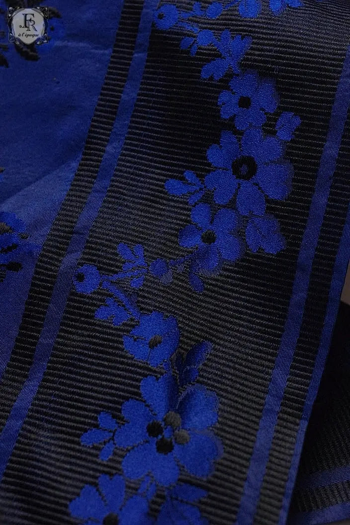 アンティークショール antique fichu  ブルー .FR a l'epoque