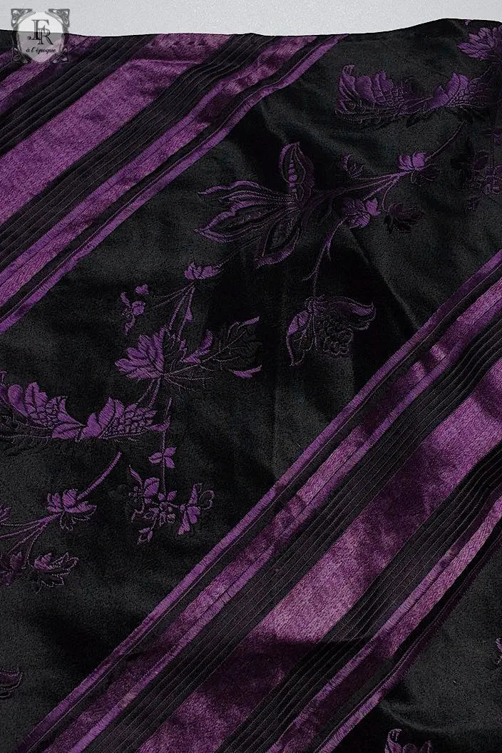 アンティークショール antique fichu  ヴァイオレットフリンジ .FR a l'epoque