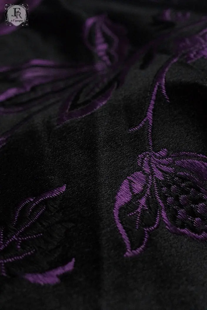 アンティークショール antique fichu  ヴァイオレットフリンジ .FR a l'epoque