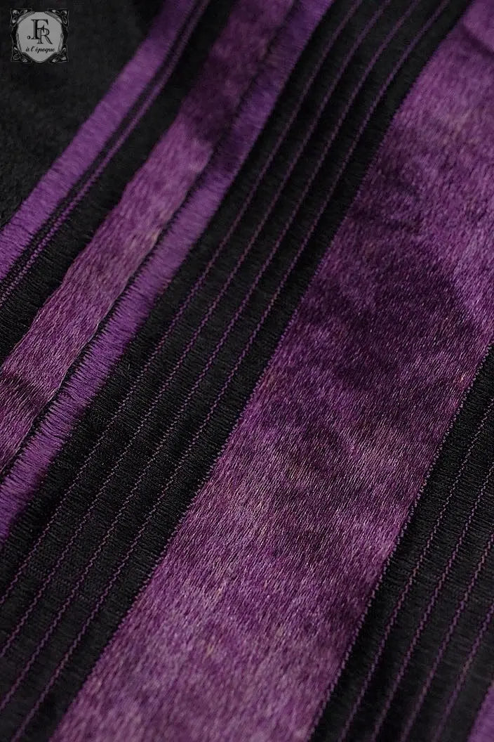 アンティークショール antique fichu  ヴァイオレットフリンジ .FR a l'epoque