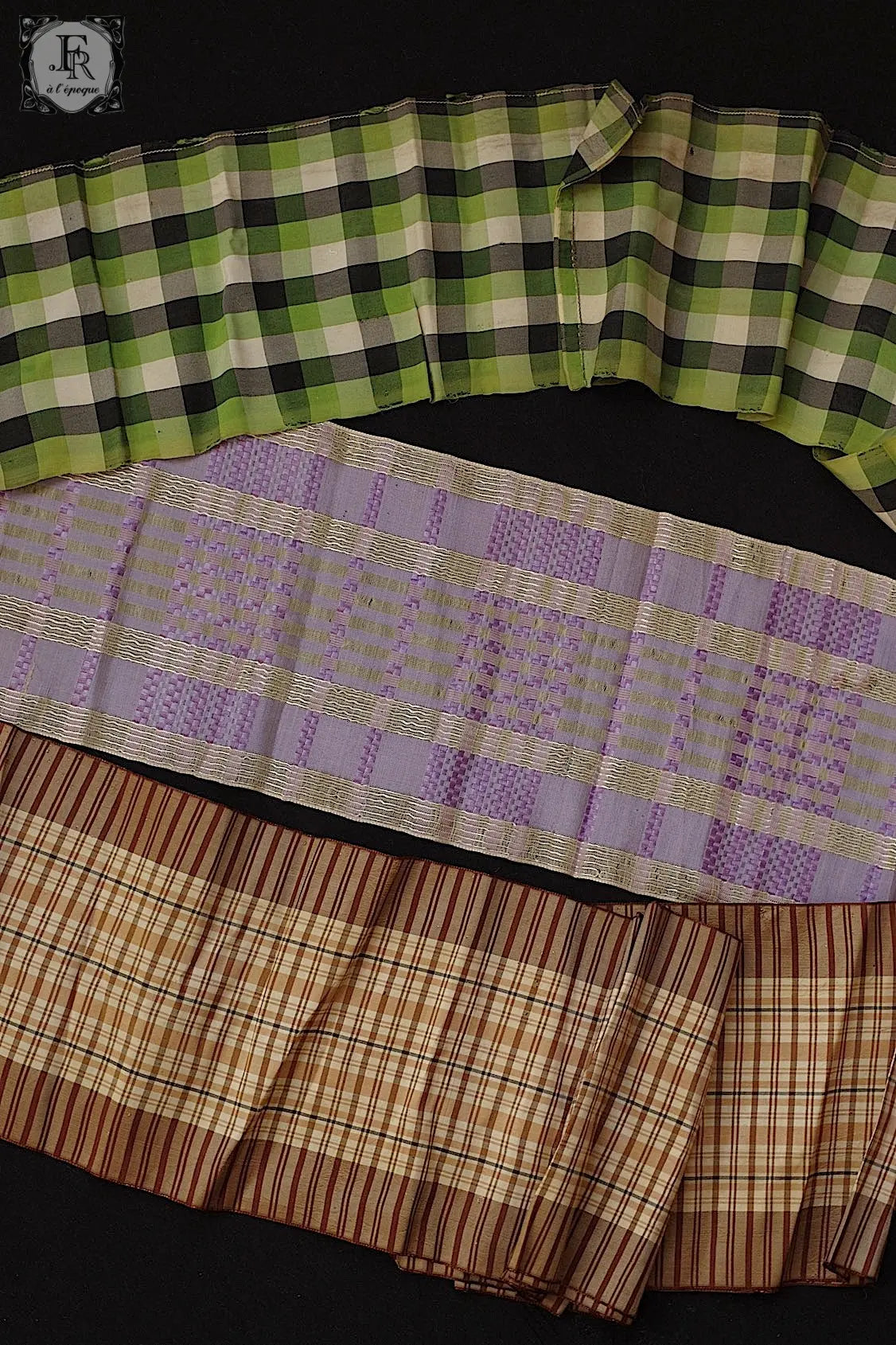 アンティークリボン antique ruban  リボン3種 .FR a l'epoque