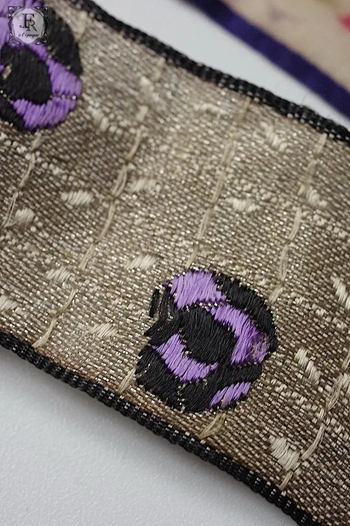 アンティークビーズリボン antique ruban 2種+おまけ .FR a l'epoque