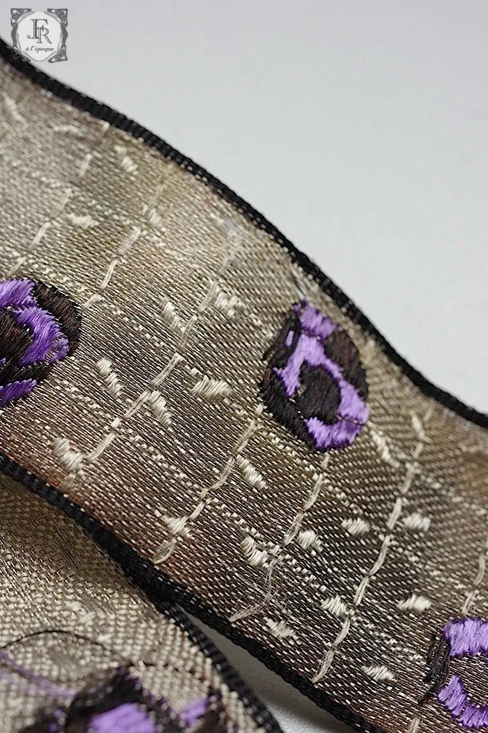 アンティークビーズリボン antique ruban 2種+おまけ .FR a l'epoque