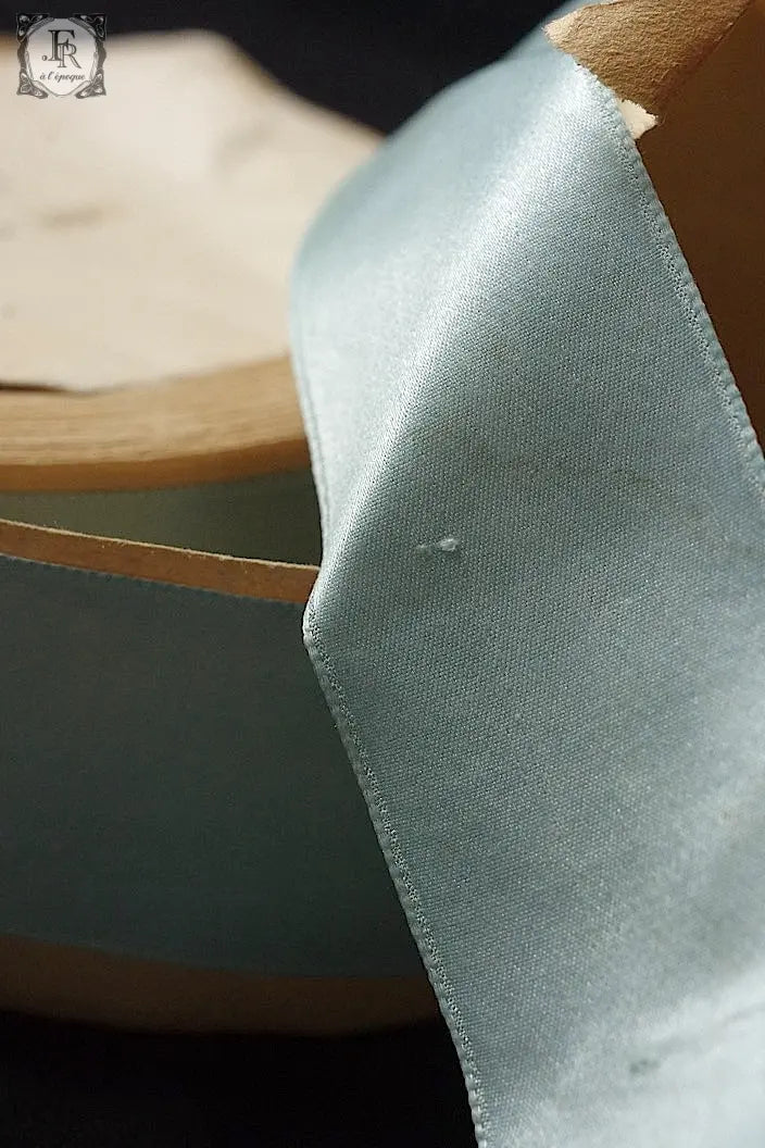 アンティークリボン antique ruban 白 ブルー .FR a l'epoque