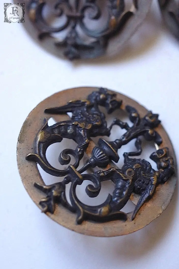 アンティークボタン boutons ancien 4つ .FR a l'epoque