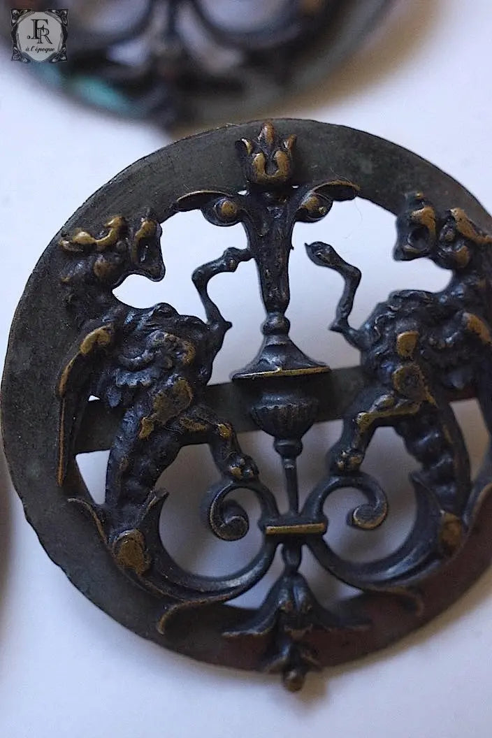 アンティークボタン boutons ancien 4つ .FR a l'epoque