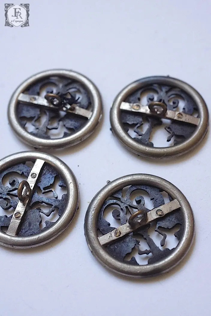 アンティークボタン boutons ancien 4つ .FR a l'epoque