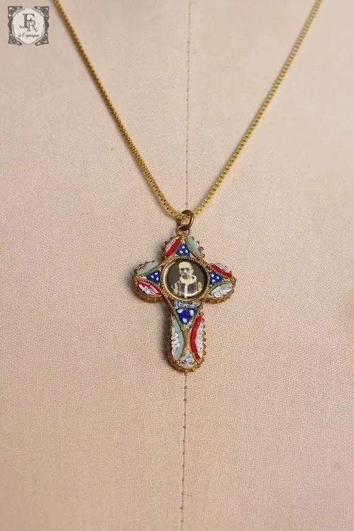collier antique アンティークペンダント モザイク .FR A Ll'EPOQUE