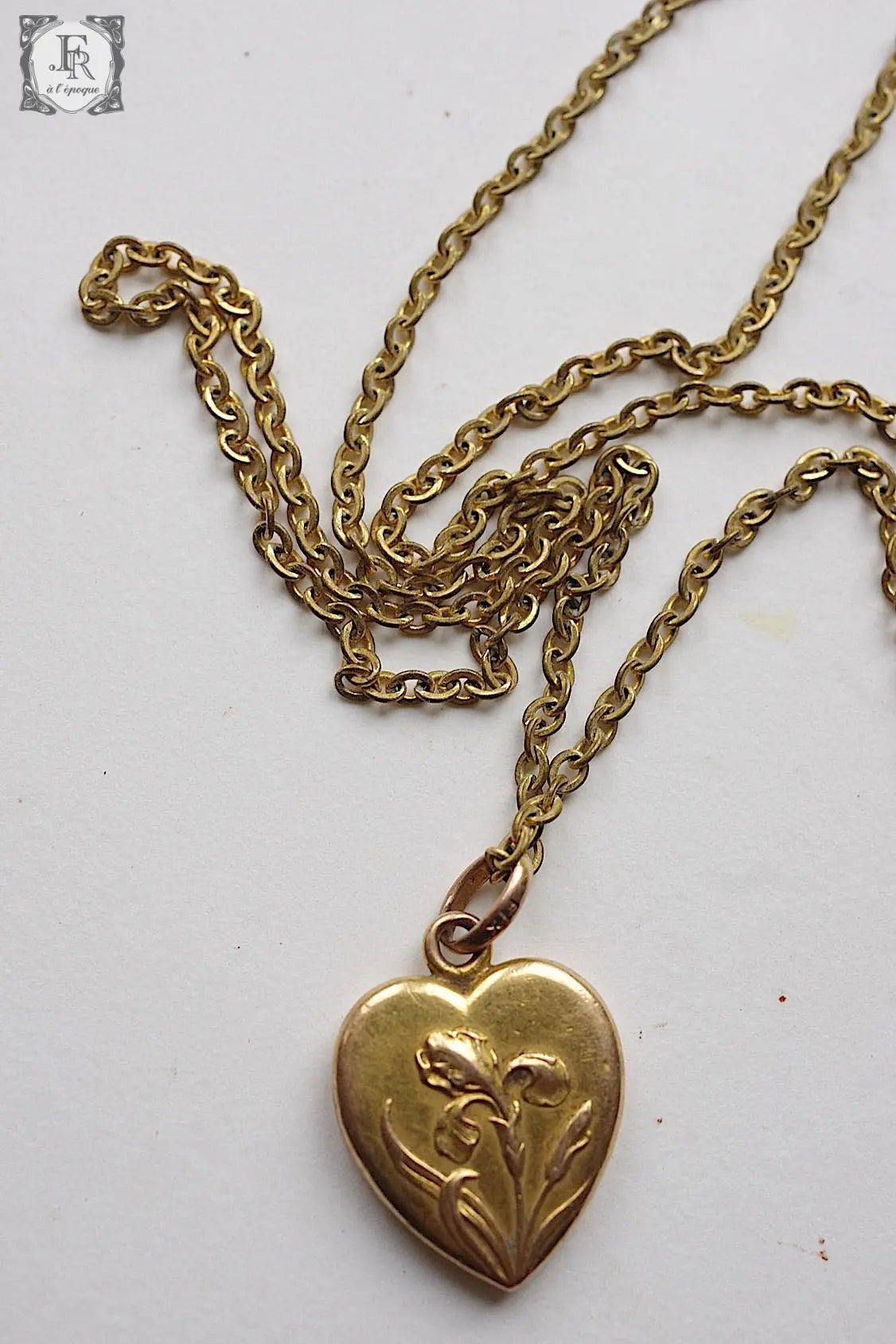 アンティークペンダント collier antique ハート .FR a l'epoque