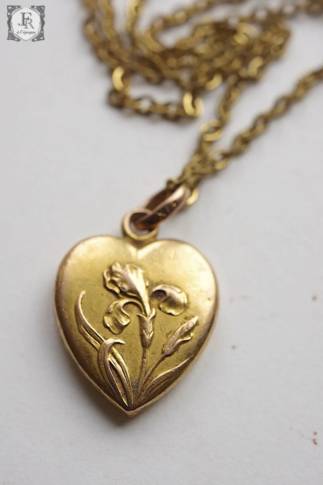 アンティークペンダント collier antique ハート .FR a l'epoque