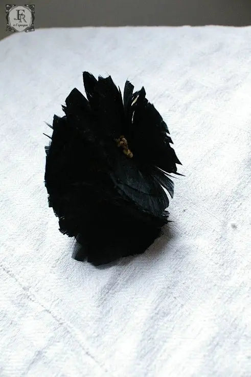 corsage ヴィンテージ コサージュ クロ 羽 .FR A Ll'EPOQUE