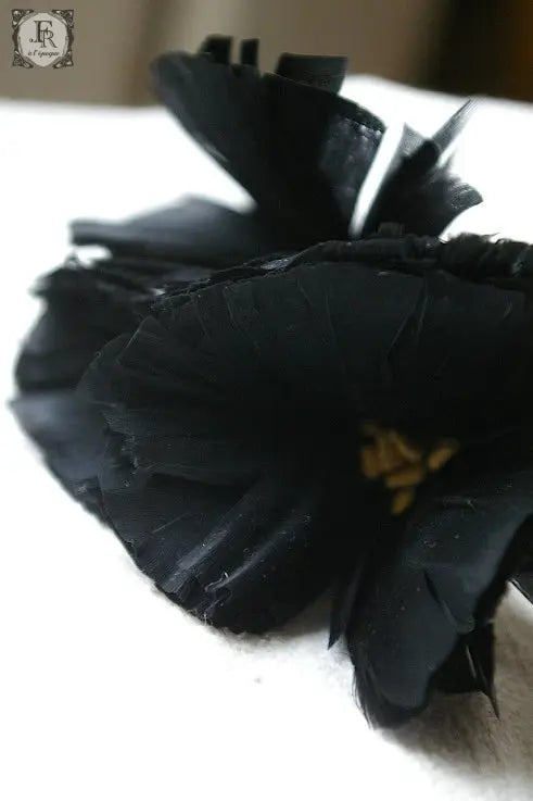 corsage ヴィンテージ コサージュ クロ 羽 .FR A Ll'EPOQUE