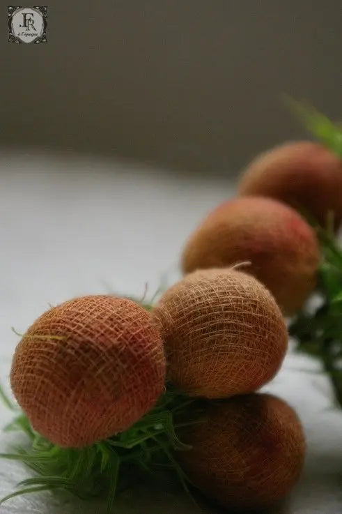 corsage ヴィンテージ コサージュ  実 赤オレンジ .FR A Ll'EPOQUE