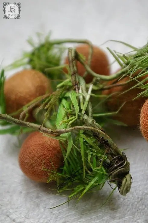 corsage ヴィンテージ コサージュ  実 赤オレンジ .FR A Ll'EPOQUE