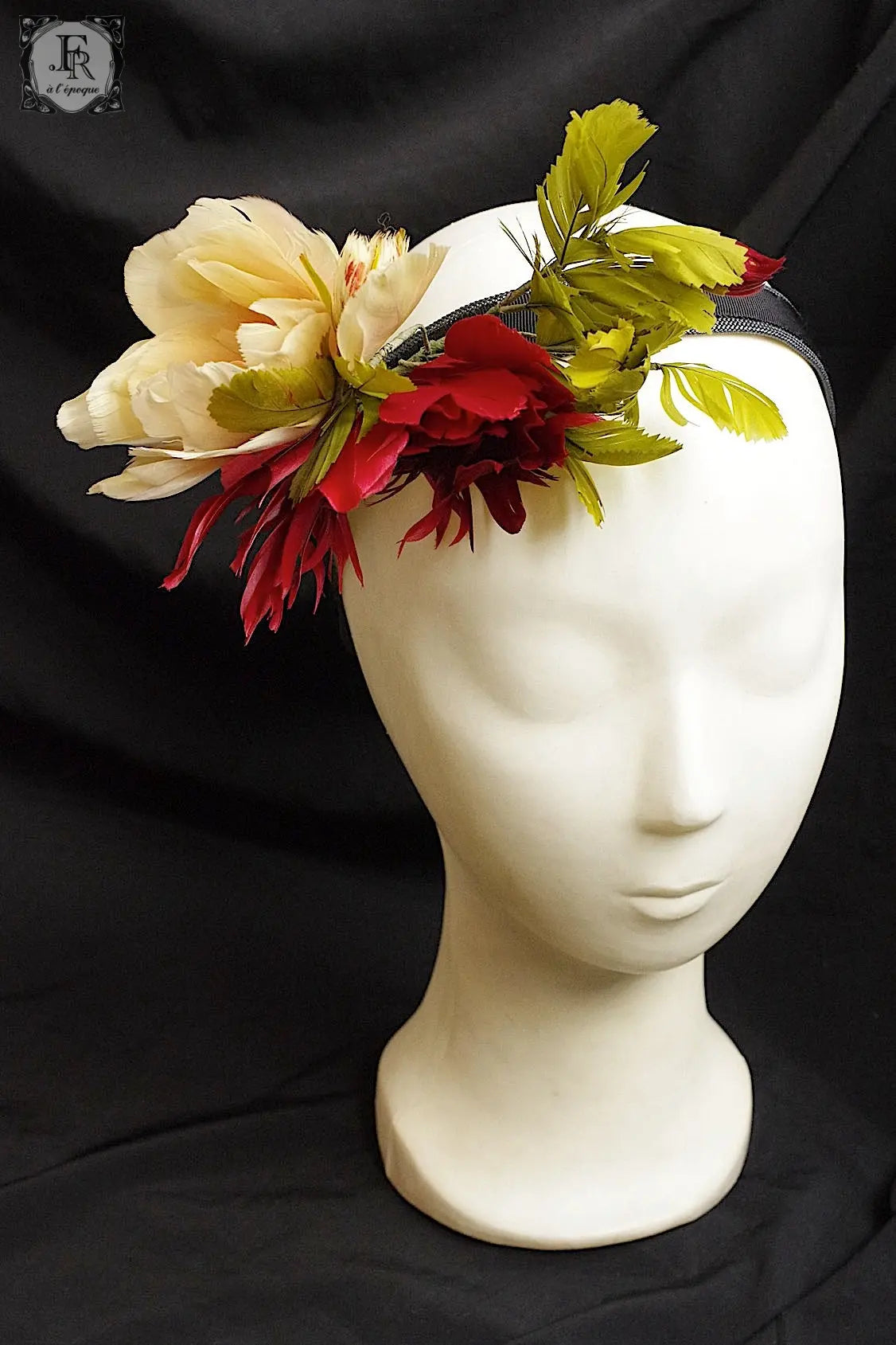 アンティークヘアバンド décoration florale antique 花 .FR a l'epoque