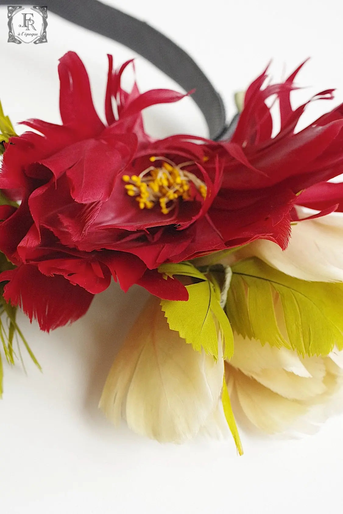 アンティークヘアバンド décoration florale antique 花 .FR a l'epoque