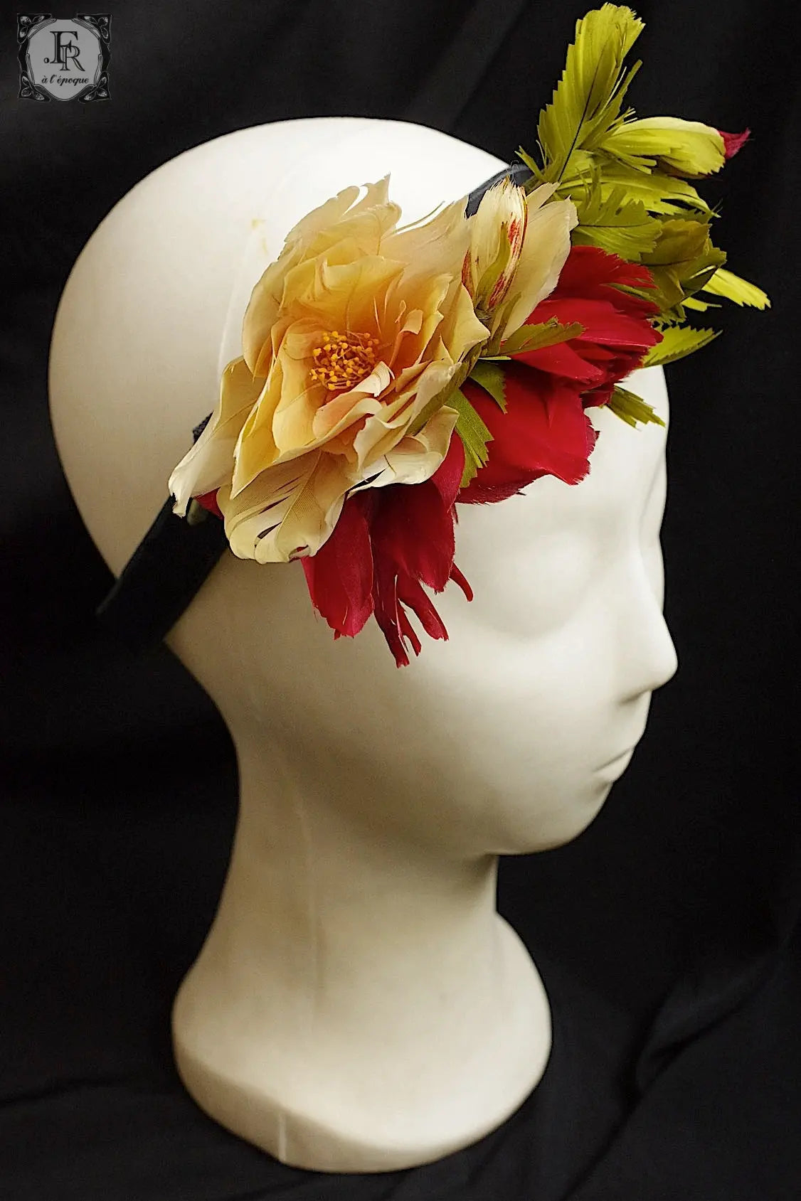 アンティークヘアバンド décoration florale antique 花 .FR a l'epoque