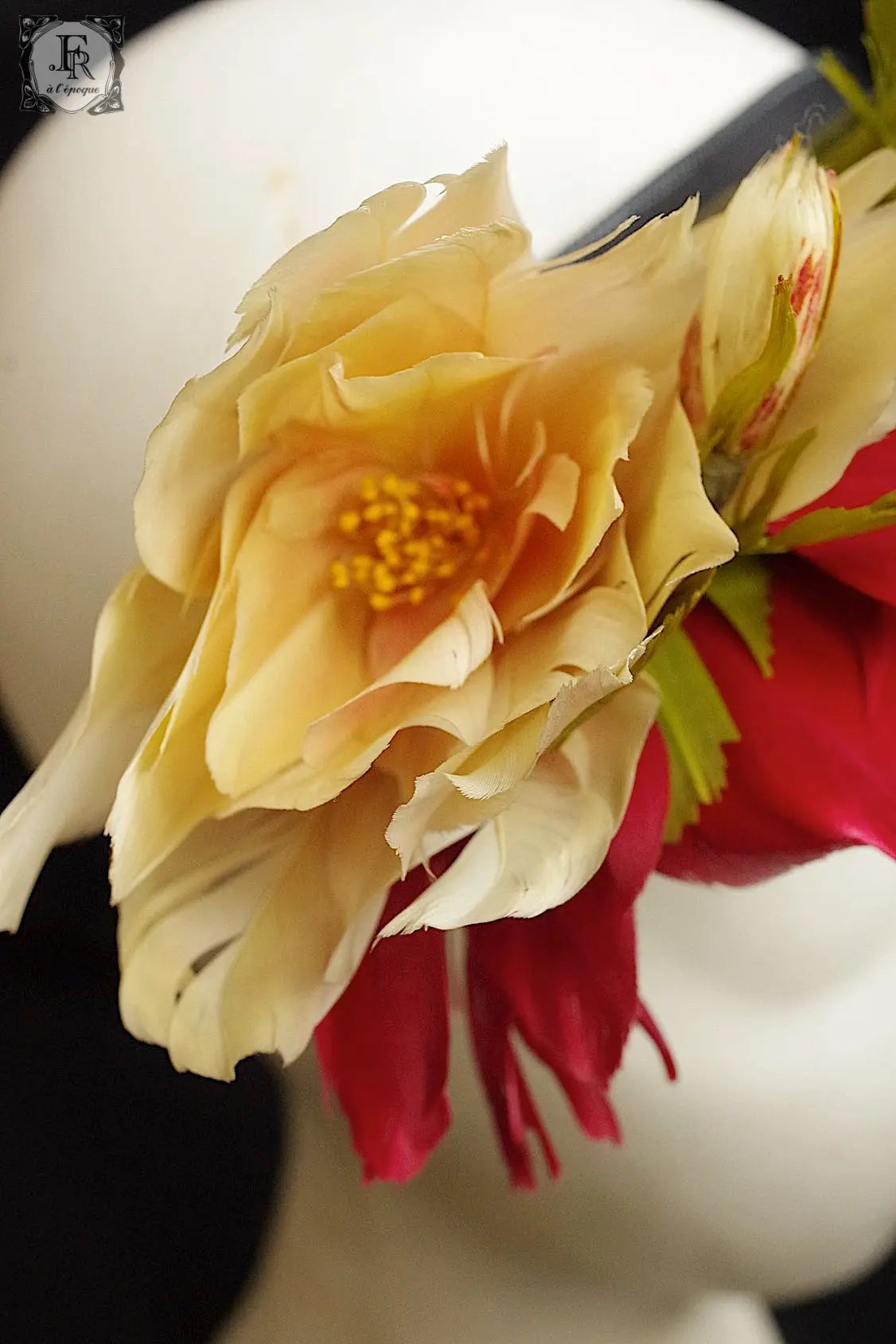 アンティークヘアバンド décoration florale antique 花 .FR a l'epoque