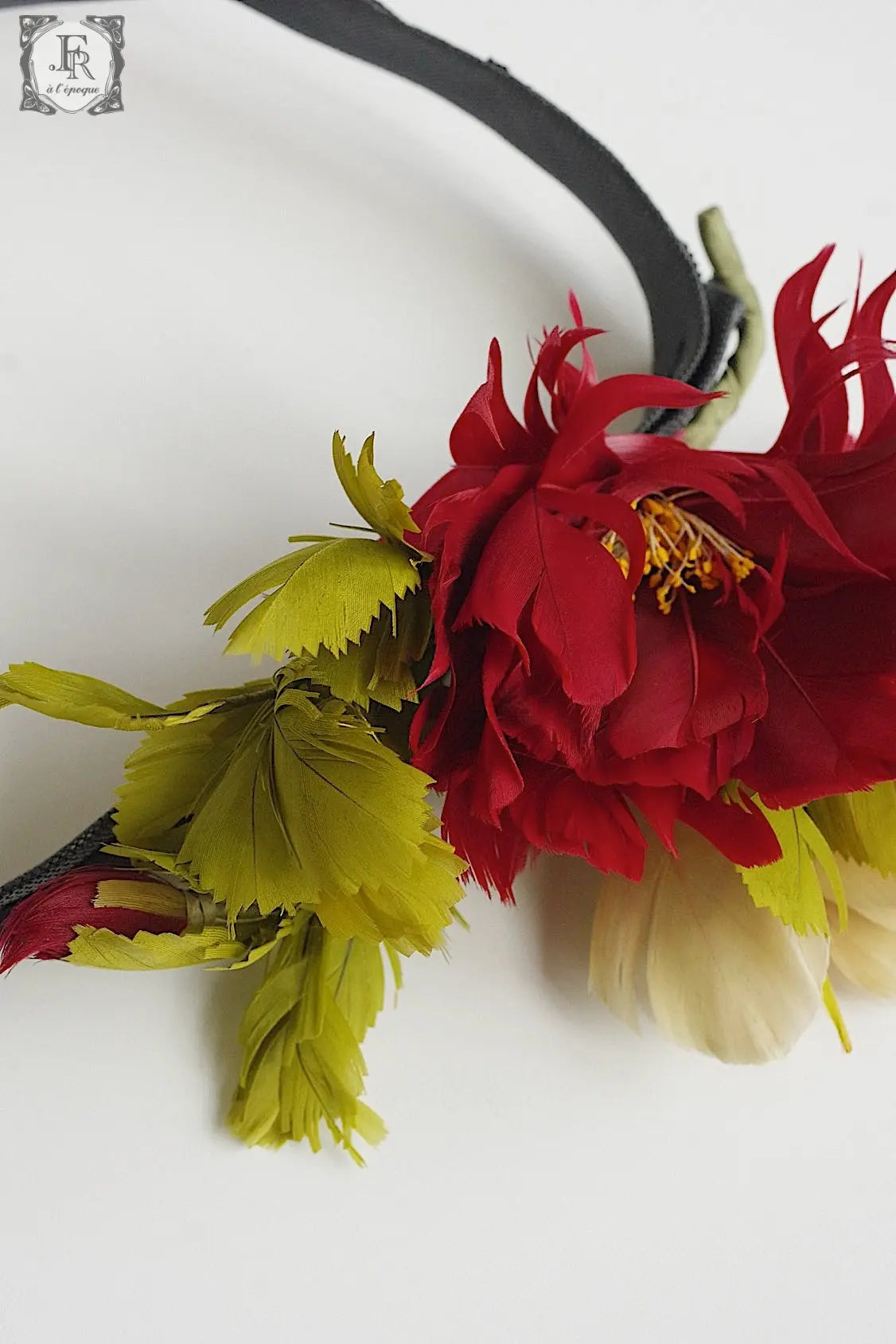 アンティークヘアバンド décoration florale antique 花 .FR a l'epoque