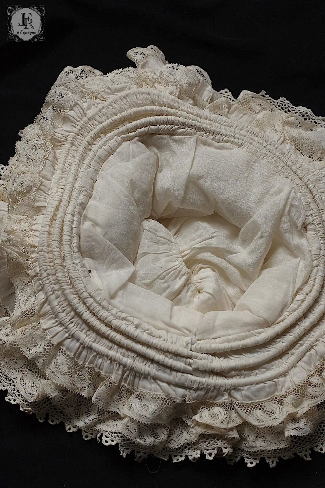 アンティーク帽子 demtelle ancienne レース帽子 .FR a l'epoque