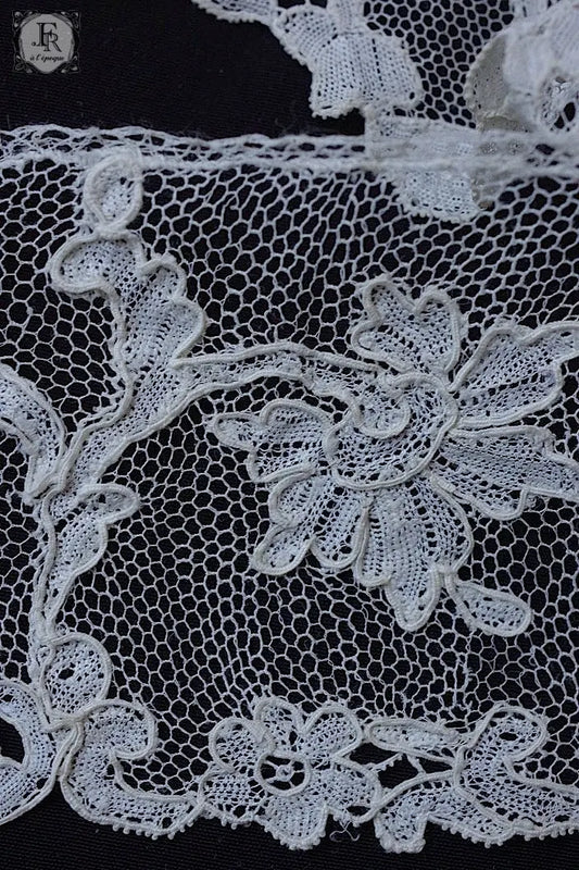 アンティークレース dentelle ancienne アランソンレース 280cm .FR a l'epoque