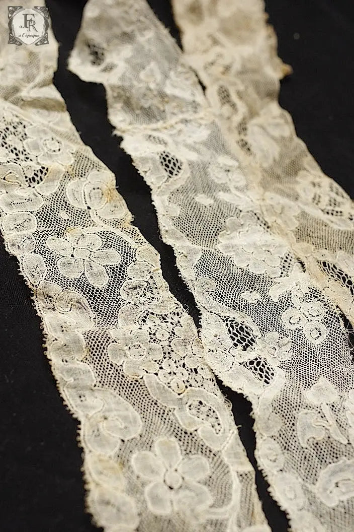 アンティークレース dentelle ancienne マリンヌ3本 .FR a l'epoque