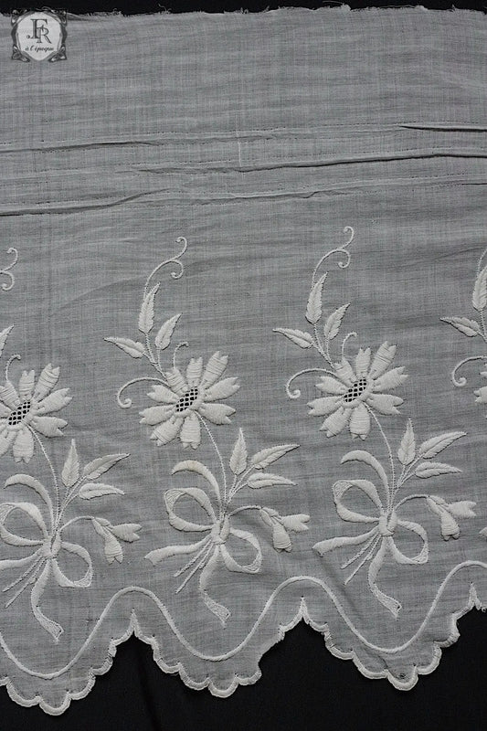 アンティーク刺繍レース生地 dentelle antique 素材用1 .FR a l'epoque